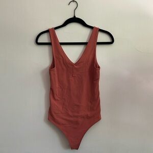 Abercrombie & Fitch Soft AF Burnt Orange/Tan Bodysuit Size Small